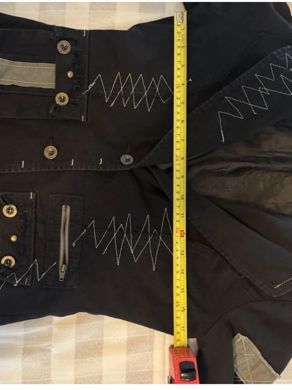 Custom Goth Punk Dressed Blazer Jacket Aziz Black Patch Stitched Medium M - Picture 3 of 4